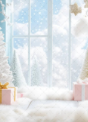 Backdrop Christmas Trees Stars - MimiStylez