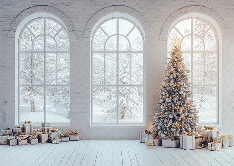 Backdrop Christmas Trees Stars - MimiStylez