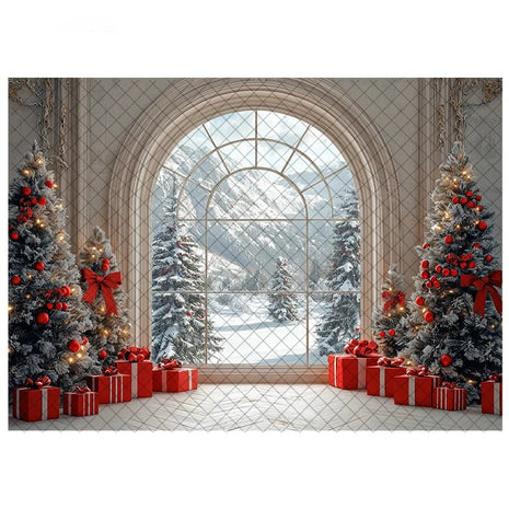 Backdrops Christmas Tree Family Xmas Holiday Background - MimiStylez