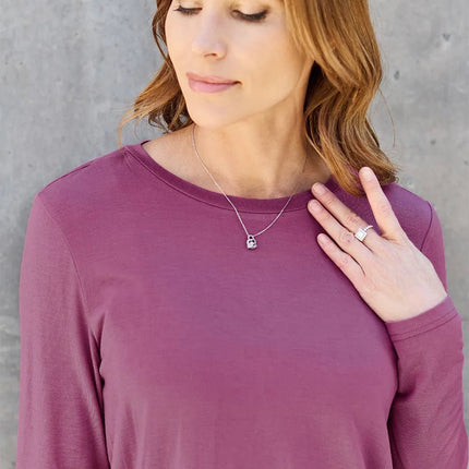 Basic Bae Full Size Round Neck Long Sleeve Top - MimiStylez