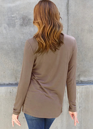 Basic Bae Full Size Round Neck Long Sleeve Top - MimiStylez