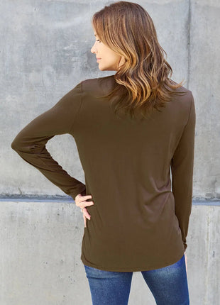 Basic Bae Full Size Round Neck Long Sleeve Top - MimiStylez