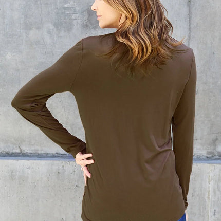 Basic Bae Full Size Round Neck Long Sleeve Top - MimiStylez