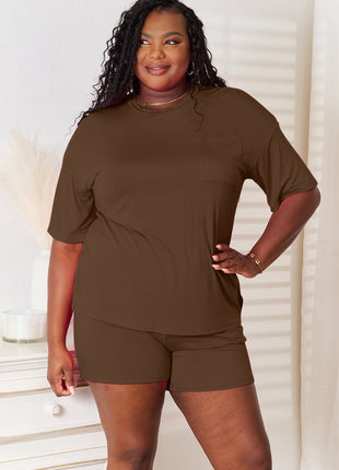 Basic Bae Full Size Soft Rayon Half Sleeve Top and Shorts Set - MimiStylez