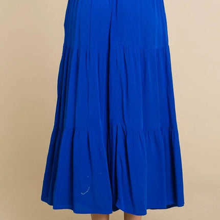 Culture Code Full Size Frill Ruched Midi Skirt - MimiStylez