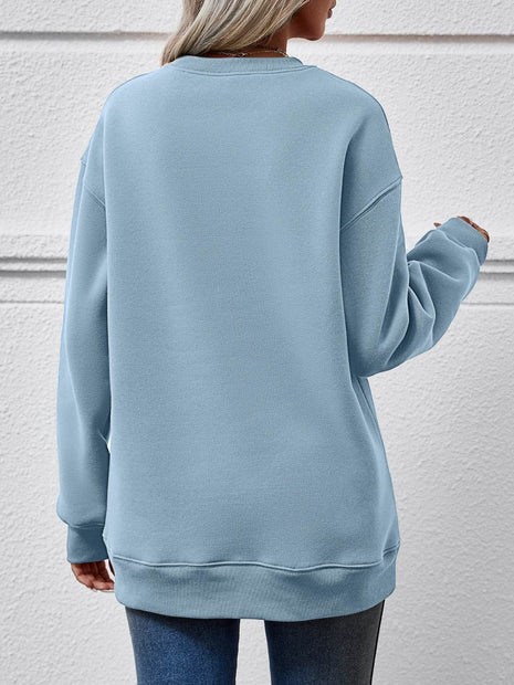 MERRY CHRISTMAS Round Neck Long Sleeve Sweatshirt - MimiStylez