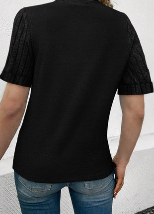 Round Neck Short Sleeve T-Shirt - MimiStylez