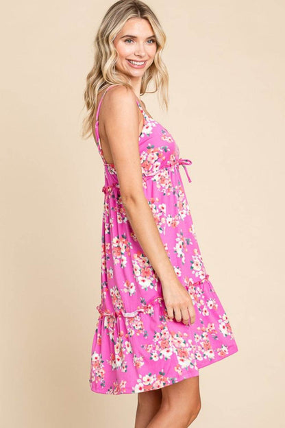 Culture Code Full Size Floral Ruffled Cami Dress - MimiStylez