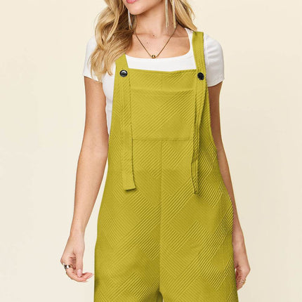 Double Take Full Size Texture Sleeveless Romper - MimiStylez