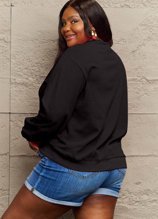 Simply Love Full Size MERRY AND BRIGHT Graphic Sweatshirt - MimiStylez