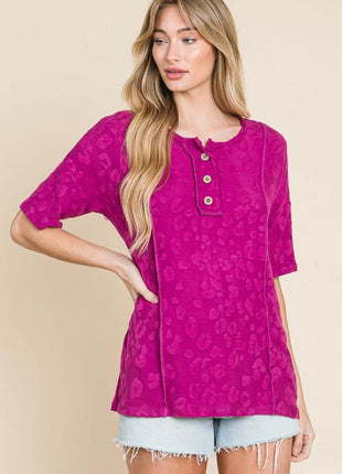 BOMBOM At The Fair Animal Textured Top - MimiStylez