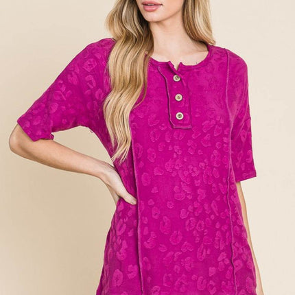 BOMBOM At The Fair Animal Textured Top - MimiStylez