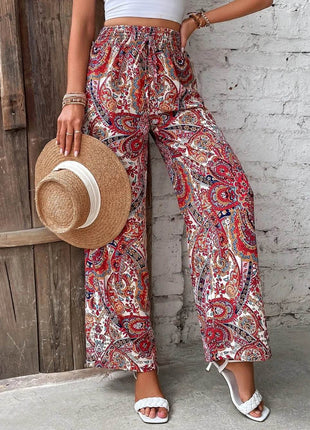 Printed Wide Leg Pants - MimiStylez
