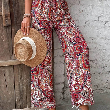 Printed Wide Leg Pants - MimiStylez