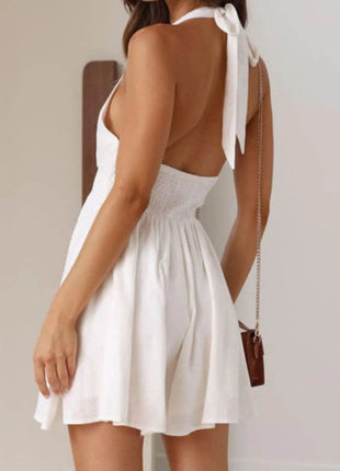 Cutout Halter Neck Mini Dress - MimiStylez