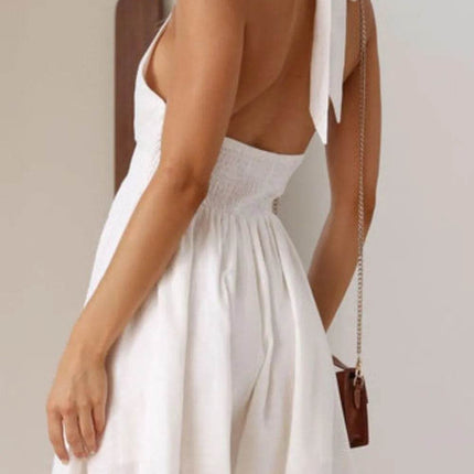 Cutout Halter Neck Mini Dress - MimiStylez