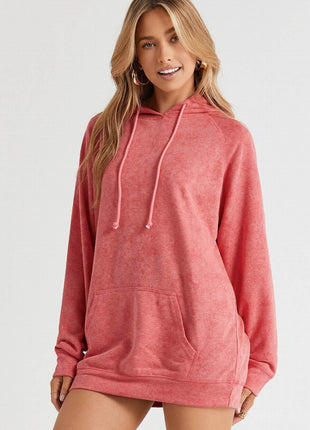 Long Sleeve Front Pocket Hoodie - MimiStylez