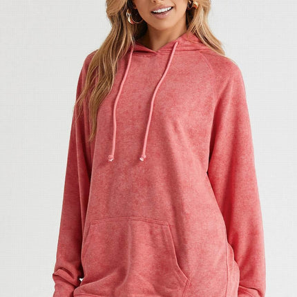 Long Sleeve Front Pocket Hoodie - MimiStylez