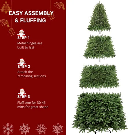 10ft Automatic Pre Lit Christmas Tree