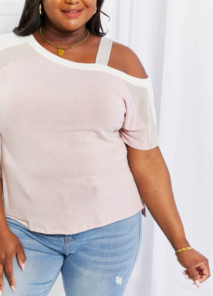 Andree by Unit Full Size Something Simple Cold Shoulder Tee - MimiStylez