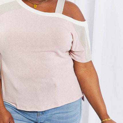 Andree by Unit Full Size Something Simple Cold Shoulder Tee - MimiStylez