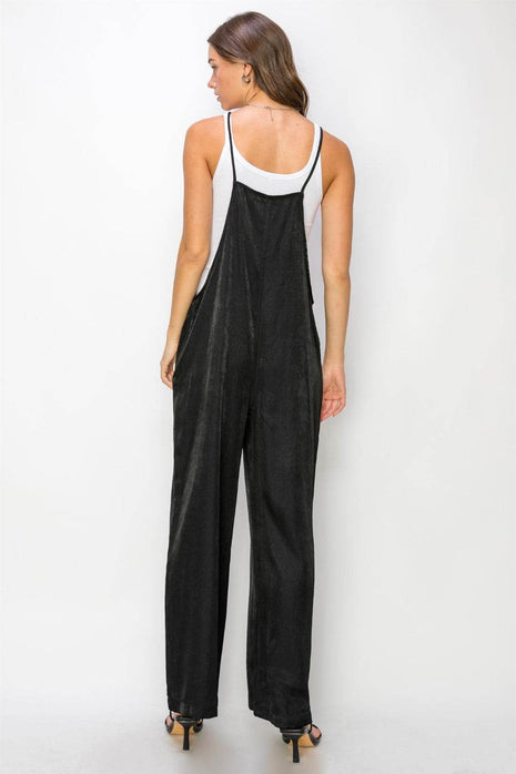 HYFVE Half Button Sleeveless Straight Jumpsuit - MimiStylez