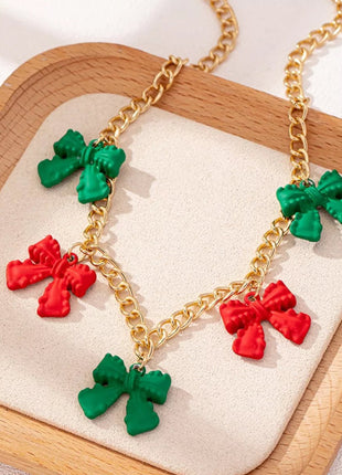 Bow Charm Chain Necklace - MimiStylez