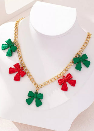 Bow Charm Chain Necklace - MimiStylez