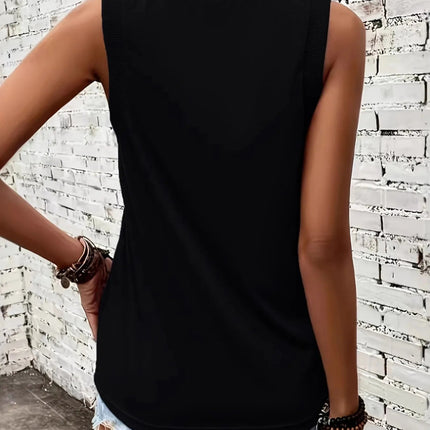Breathable V - Neck Ribbed - Band Tank Top - MimiStylez