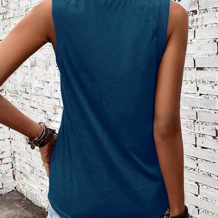 Breathable V - Neck Ribbed - Band Tank Top - MimiStylez