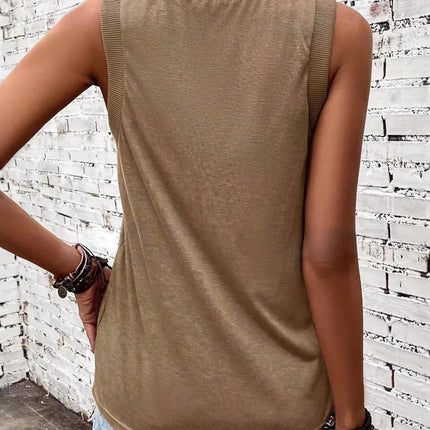 Breathable V - Neck Ribbed - Band Tank Top - MimiStylez