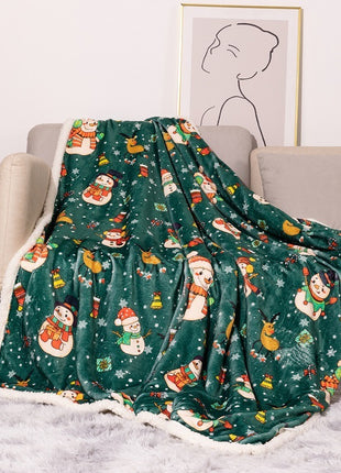 Flannel Christmas Blanket Double Layer