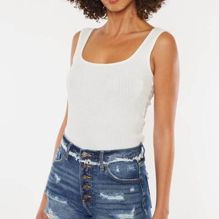 Kancan Distressed Button Fly Denim Shorts - MimiStylez