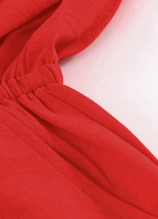 Tied Flounce Sleeve Plunge Romper - MimiStylez