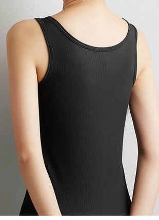 Plus Size Ribbed Scoop Neck Tank Top - MimiStylez