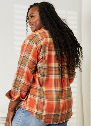 Plaid Dropped Shoulder Shirt - MimiStylez