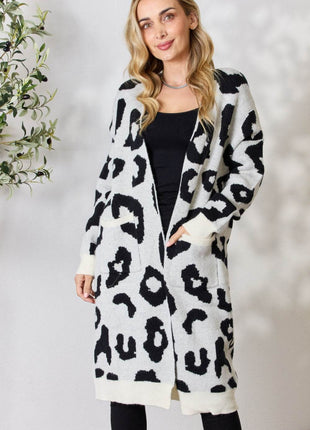 BiBi Leopard Open Front Cardigan - MimiStylez