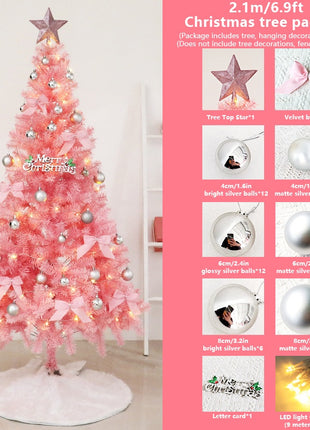 7FT Pink Christmas Tree With Decorations Included