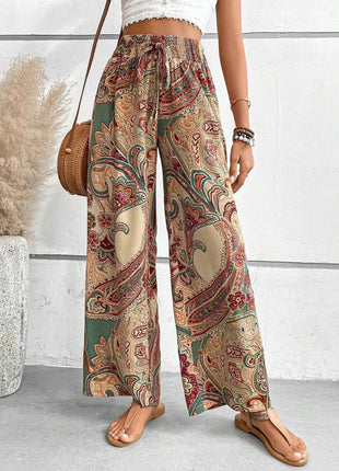 Printed Wide Leg Pants - MimiStylez