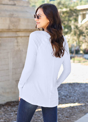 Basic Bae Full Size Round Neck Long Sleeve T-Shirt - MimiStylez