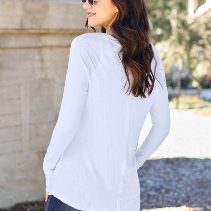 Basic Bae Full Size Round Neck Long Sleeve T-Shirt - MimiStylez