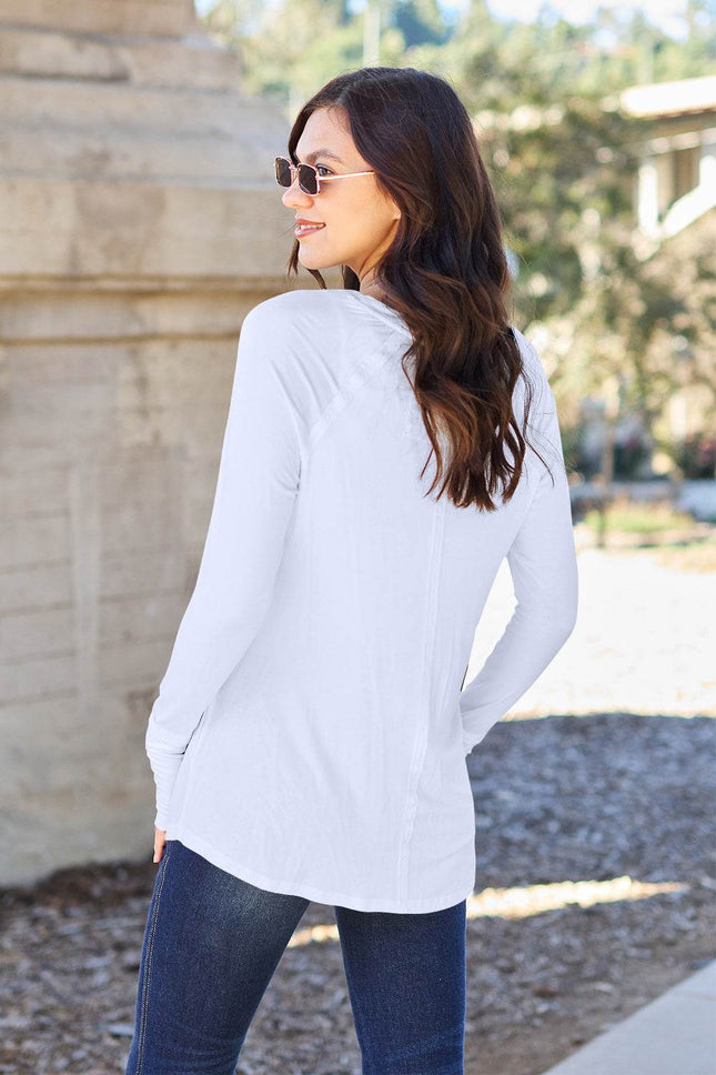 Basic Bae Full Size Round Neck Long Sleeve T-Shirt - MimiStylez