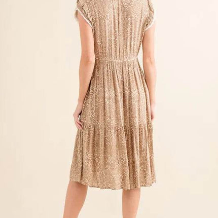 And The Why Boho Printed Tiered Maxi Dress - MimiStylez