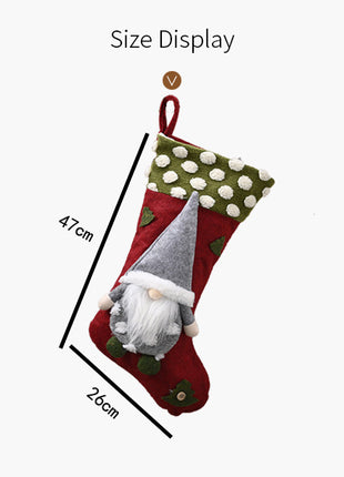 Christmas Decorative Supplies Lambswool Three-dimensional Christmas Socks