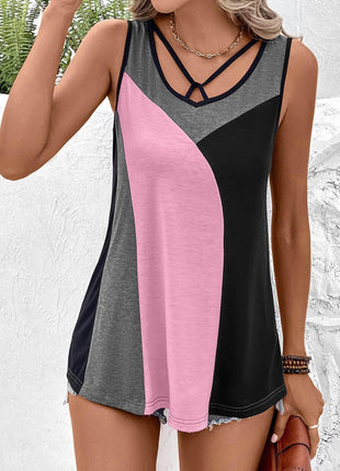 Color Block Tank Top - MimiStylez