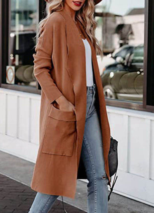 Open Front Dropped Shoulder Outerwear - MimiStylez