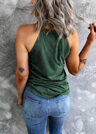 Curved Hem Grecian Tank Top - MimiStylez
