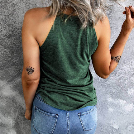 Curved Hem Grecian Tank Top - MimiStylez