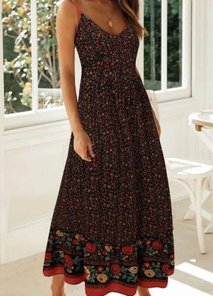 Printed Maxi Cami Dress - MimiStylez