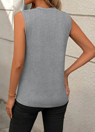 Round Neck Sleeveless Tank - MimiStylez